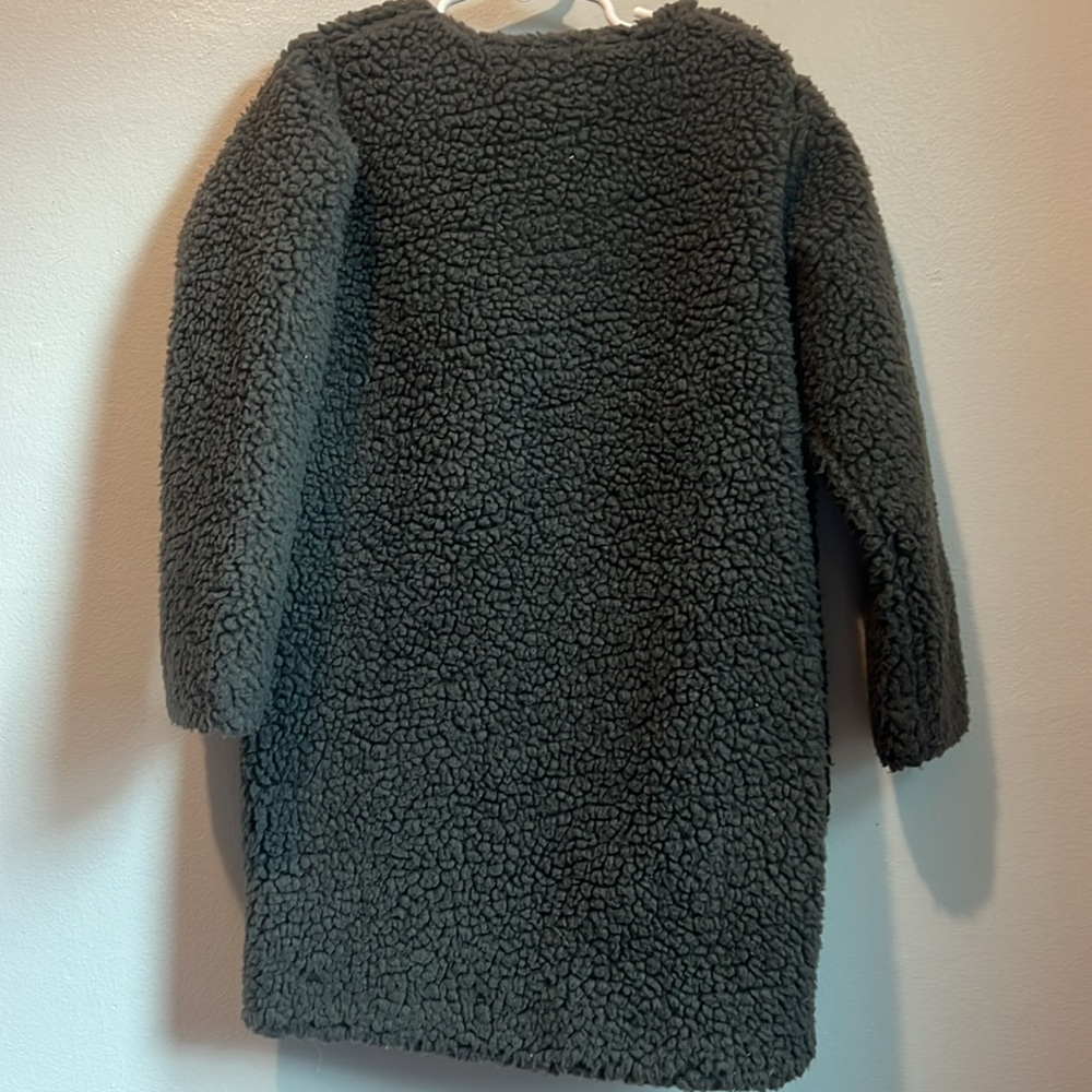 Hanna Andersson 120 cm size 6 girls button down fuzzy soft jacket dark grey - Picture 8 of 8